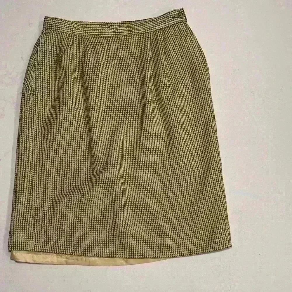 Vintage Pendleton 100% Virgin Wool Houndstooth Skirt